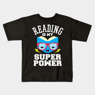 Reading is my  Fun Cute Book Hero Kids T-Shirt